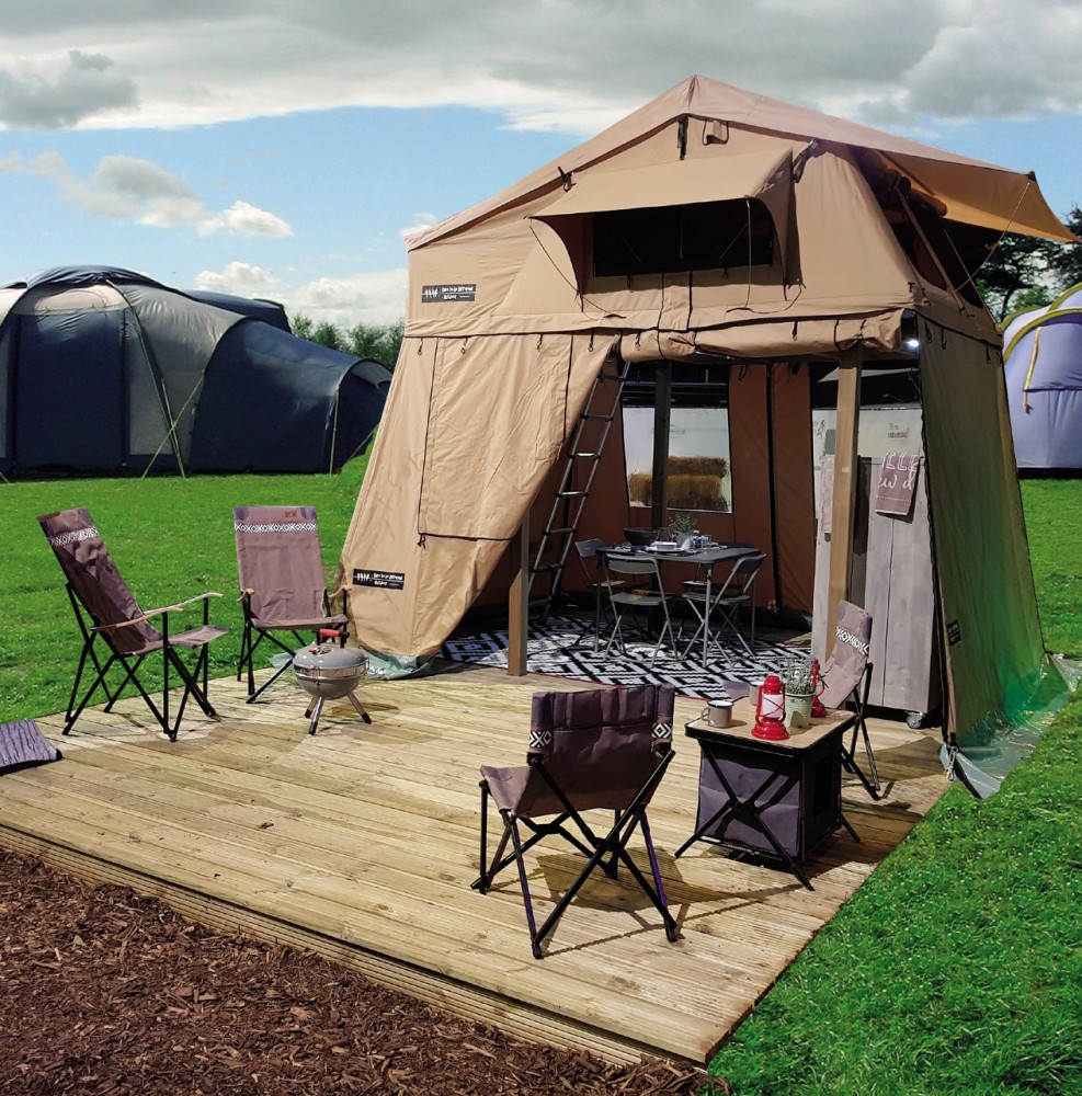Sky Lodge / Skylodge Drenthse Roos Drenthe Camping Tent ingericht
